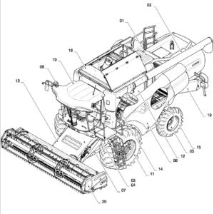 New Holland CX8080 Combine Illustrated Parts Catalog PDF Manual (September 2006 Onward)