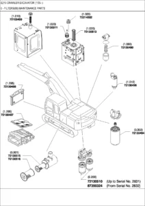 New Holland E215 Crawler Excavator Parts Catalog Manual PDF - E215LC E215E E215T E215LCT E215ET E215EL E215ELT