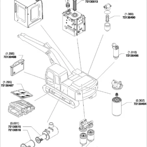 New Holland E215 Crawler Excavator Parts Catalog Manual PDF - E215LC E215E E215T E215LCT E215ET E215EL E215ELT