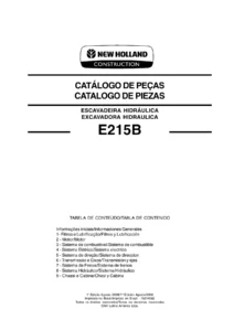 New Holland E215B Hydraulic Excavator Parts Catalog 75314582 - 2008 PDF
