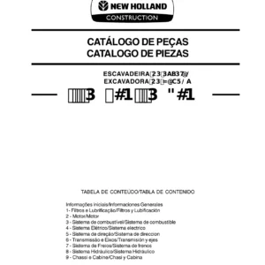 New Holland E215C E245C Excavator Parts Catalog 2014 - PDF Parts Manual 47619458