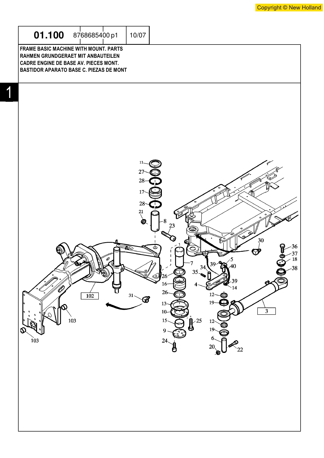 New Holland F106.6A Tier III Grader Service Parts Catalogue PDF - Print 87726993 - Image 2