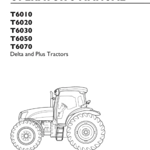 New Holland T6010 T6020 T6030 T6050 T6070 Delta Plus Tractor Operator's Manual PDF