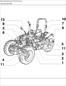 New Holland TD90 Straddle Mount Tractor Parts Catalog Manual
