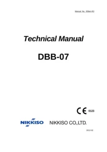 Nikkiso DBB-07 Hemodialysis Machine Technical Manual (No. 936en-R3, 2012)