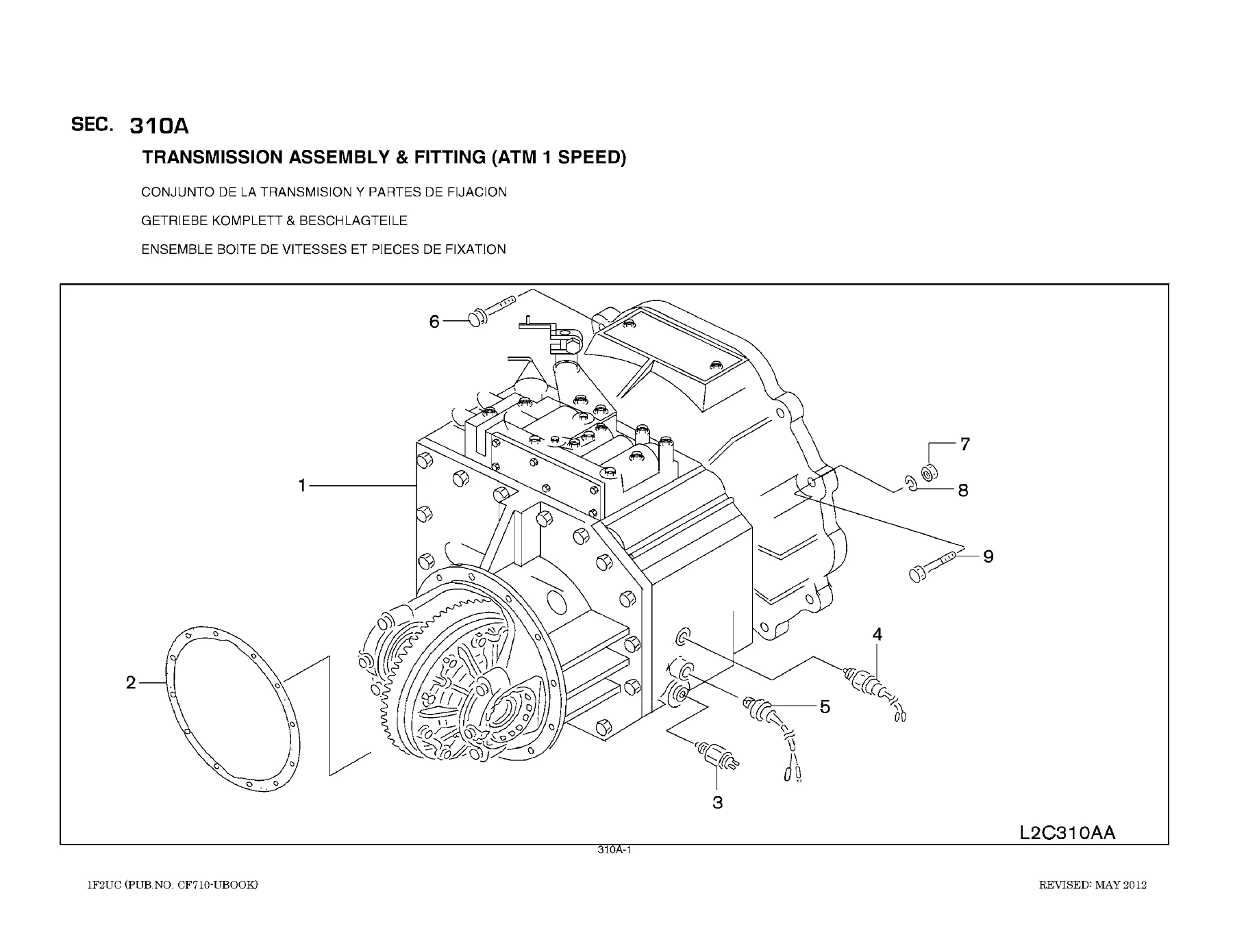 Nissan 1F2UC Forklift Parts Catalog 2012 Platinum II Series - CF710-UBOOK PDF - Image 3