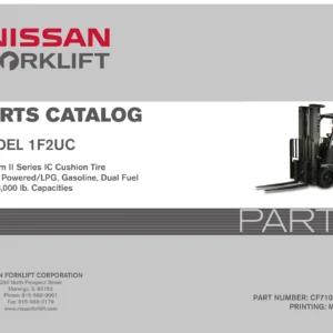 Nissan 1F2UC Forklift Parts Catalog 2012 Platinum II Series - CF710-UBOOK PDF
