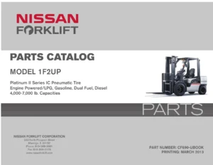 Nissan 1F2UP Platinum II Forklift Parts Catalog CF690-UBOOK 2013 - PDF