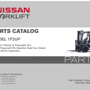 Nissan 1F2UP Platinum II Forklift Parts Catalog CF690-UBOOK 2013 - PDF