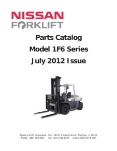 Nissan 1F6 Series Forklift Parts Catalog July 2012 - 7 Ton & 8 Ton PDF