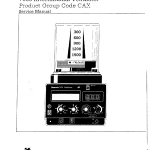 Ohmeda 7800 International Ventilator Service Manual - Product Group Code CAX