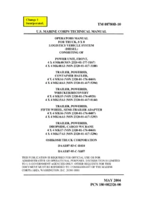 Oshkosh MK48 MK48A1 LVS 8x8 Diesel Operator Manual TM 08780B-10