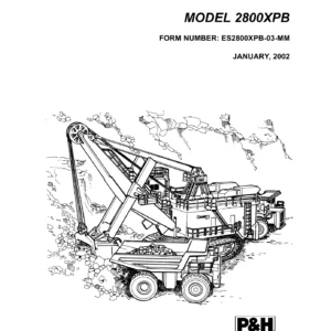 P&H 2800XPB Mining Shovel Mechanical Maintenance Manual - ES2800XPB-03-MM