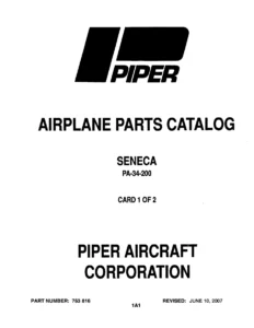 PA-34-200 Seneca Aircraft Parts Catalog 1971-1974 PDF Download