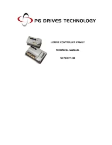 PG Drives Technology i-Drive Controller Family Technical Manual SK76977-08 - PDF Download