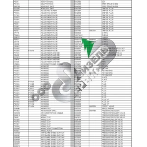 PONSSE Spare Parts Reference List - Forest Machine Parts Number Catalog PDF