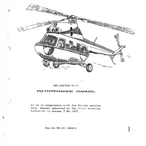 PZL-Swidnik Mi-2 Helicopter Maintenance Manual (Doc. 50.211.083/A, 1978 with Revisions)
