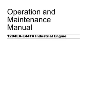 Perkins 1204EA-E44TA Industrial Engine Operation and Maintenance Manual