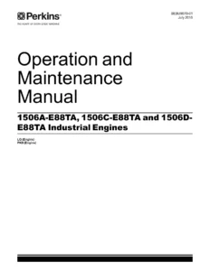 Perkins 1506A 1506C 1506D E88TA Industrial Engines Operation and Maintenance Manual SEBU9070