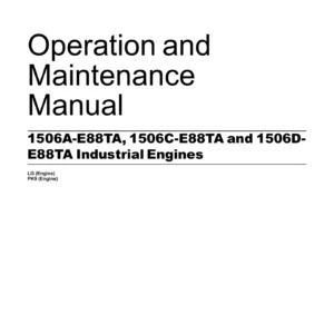 Perkins 1506A 1506C 1506D E88TA Industrial Engines Operation and Maintenance Manual SEBU9070