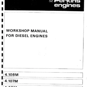 Perkins 4.108 4.107 4.99 Marine Diesel Engine Workshop Manual PDF