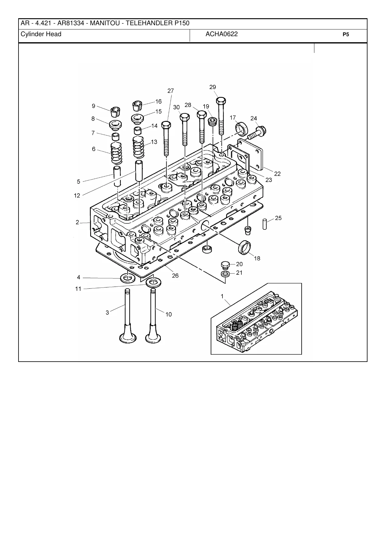 Perkins 4.421 Manitou Telehandler P150 Spare Parts Catalog AR81334 - Image 2