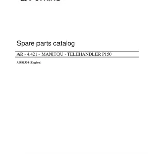 Perkins 4.421 Manitou Telehandler P150 Spare Parts Catalog AR81334