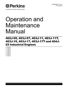 Perkins 402J 403J 404J Industrial Engines Operation and Maintenance Manual M0087369