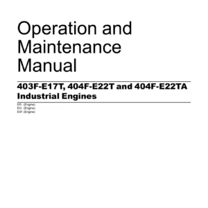 Perkins 403F-E17T, 404F-E22T & 404F-E22TA Industrial Engines Operation and Maintenance Manual - SEBU9075-10