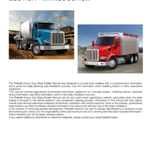 Peterbilt Heavy Duty Body Builder Manual 2021 - 579 567 389 367 365 Truck Upfit Guide PDF