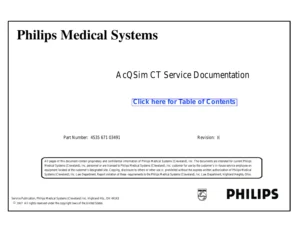 Philips AcQSim CT Service & Repair Manual – 4535 671 03491 Rev E (2007) PDF