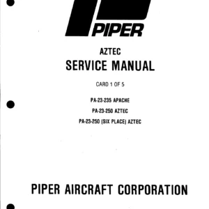 Piper Aztec Service Manual PA-23-235 & PA-23-250 | 1960-1986 | PDF Download
