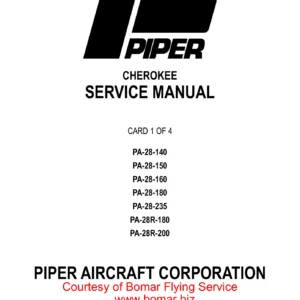 Piper Cherokee PA-28 Service Manual 753-586 - PA-28-140, 150, 160, 180, 235, PA-28R-180, PA-28R-200 Repair Guide PDF