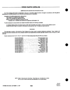 Piper Cheyenne Parts Catalog PA-31T PA-31T1 PA-31T2 - Illustrated Parts Manual 753 825 PDF