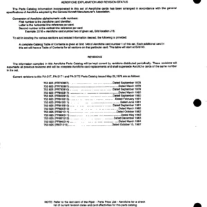 Piper Cheyenne Parts Catalog PA-31T PA-31T1 PA-31T2 - Illustrated Parts Manual 753 825 PDF
