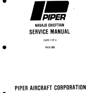 Piper Navajo Chieftain PA-31-350 Service Manual 761 488 - 1996 PDF