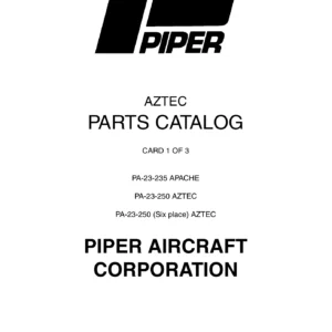 Piper PA-23-250 Aztec and PA-23-235 Apache Illustrated Parts Catalog 753 522