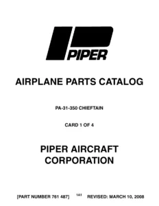 Piper PA-31-350 Navajo Chieftain Airplane Parts Catalog