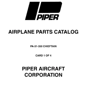 Piper PA-31-350 Navajo Chieftain Airplane Parts Catalog