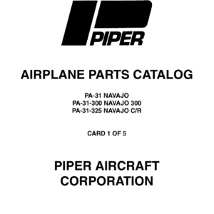 Piper PA-31 Navajo PA-31-300 PA-31-310 PA-31-325 Illustrated Parts Catalog 753-703