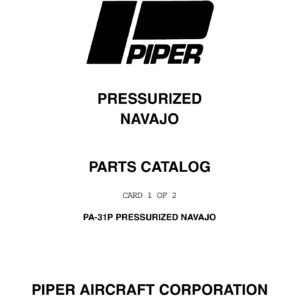 Piper PA-31P Pressurized Navajo Illustrated Parts Catalog 1970-1977 PDF
