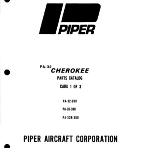 Piper PA-32 Cherokee Parts Catalog PA-32-260 PA-32-300 PA-32R-300 753 689