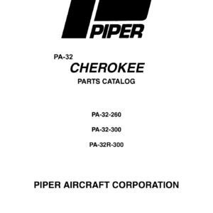Piper PA-32 Cherokee Six Lance Illustrated Parts Catalog 753-689 1966-1979