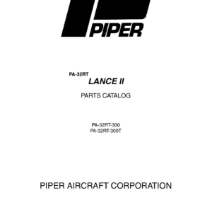 Piper PA-32RT Lance II Parts Catalog PA-32RT-300 PA-32RT-300T 1978-1979