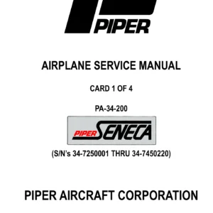 Piper PA-34-200 Seneca Service Manual 1972-1974 Airplane Repair PDF