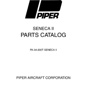 Piper PA-34-200T Seneca II Illustrated Parts Catalog 1975-1981 - 761-589 PDF