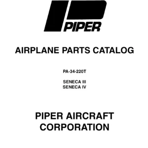 Piper PA-34-220T Seneca III & Seneca IV Illustrated Parts Catalog PDF