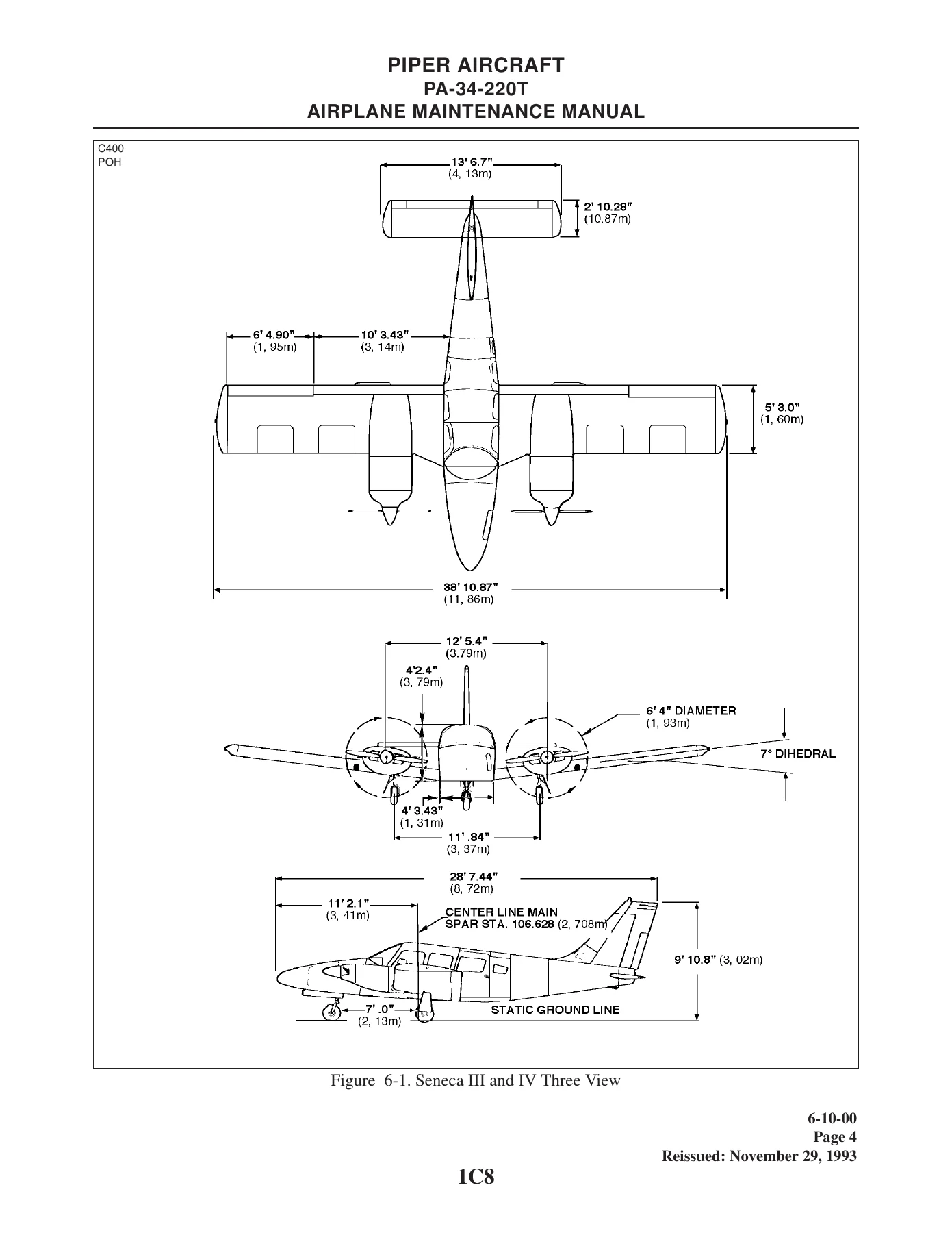 Piper PA-34-220T Seneca III and Seneca IV Airplane Maintenance Manual PDF - Image 2