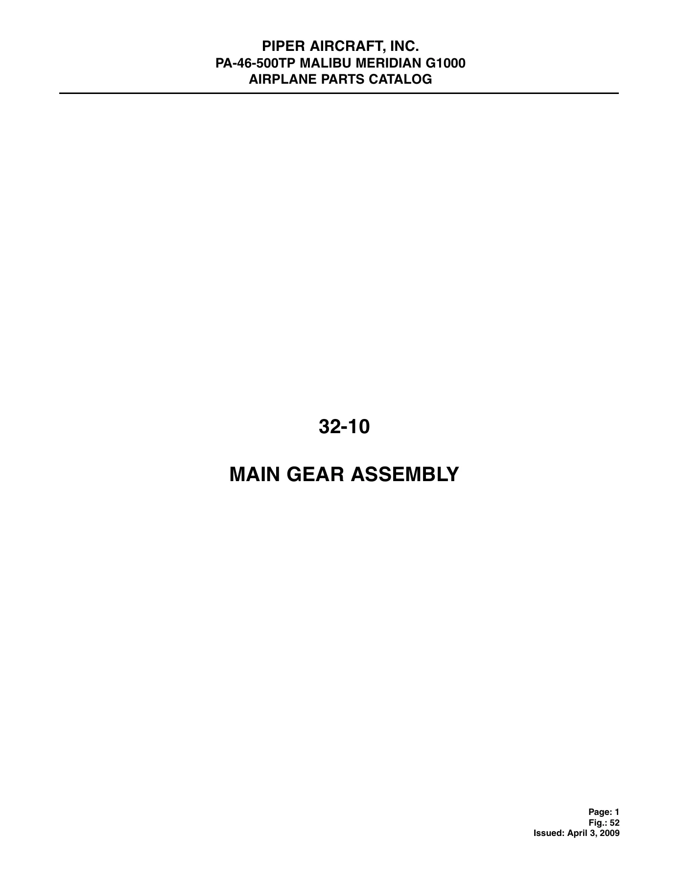Piper PA-46-500TP Malibu Meridian G1000 Airplane Parts Catalog (P/N 766-882) - Image 3