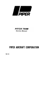 Piper Pitch Trim Service Manual 753-771 - P.E.T. & AltiMatic Electric Trim Systems PDF